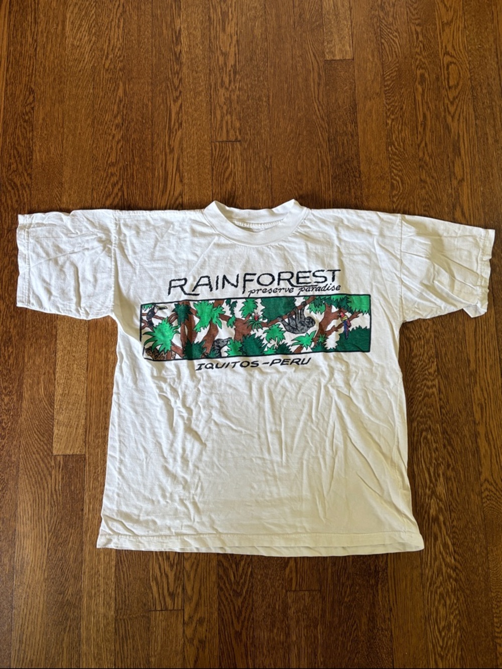 Iquitos Peru Explorama Lodge Amazon rainforest crewneck tee Tshirt
